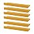 Kit 6 Prateleiras Porta Quadros 50 x 15cm Amarela Suporte Invisível - Imagem 1