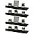 Kit 4 Prateleiras Porta Quadros 50 x 15cm Preta Suporte Invisível - Imagem 2
