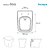 Tampa de Vaso Poliéster Boss Branco para bacia Incepa 1.6gpf 6lpf - Imagem 5