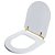 Tampa de Vaso Poliester Calypso Branco para bacia Incepa Com Ferragem Dourada - Imagem 2