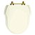 Assento Sanitário Poliéster Hampton Biscuit para vaso Incepa Com Ferragem Dourada - Imagem 1