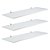 Kit 3 Prateleira Branca MDF 40 x 15cm Suporte Invisível - Imagem 2