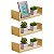 Kit 3 Prateleiras U 40 x 20cm Bege Claro Suporte Invisível - Imagem 1