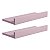 Kit 2 Prateleiras Porta Quadros 30 x 15cm Rosa Claro Suporte Invisível - Imagem 2