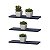 Kit 3 Prateleiras 90 x 15cm azul Suporte Invisível - Imagem 2