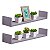 Kit 2 Prateleiras U 60 x 20cm Cinza Claro Suporte Invisível - Imagem 1