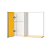 Armário para Banheiro com Espelho Amarelo Barra Vertical - Imagem 2