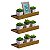 Kit 3 Prateleiras Porta Quadros 40 x 10cm Freijó Suporte Invisível - Imagem 1