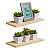 Kit 2 Prateleiras 40 x 15cm Bege Claro Suporte Invisível - Imagem 1