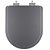 Tampa De Vaso Poliéster Soft Close Smart Metrópole Cinza Fosco - Imagem 1