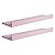 Kit 2 Prateleiras Porta Quadros 100 x 15cm Rosa Claro Suporte Invisível - Imagem 2
