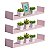 Kit 3 Prateleiras U 100 x 15cm Rosa Claro Suporte Invisível - Imagem 1
