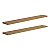 Kit 2 Prateleiras 50 x 15cm Freijó Suporte Invisível - Imagem 2