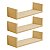 Kit 3 Prateleiras U 50 x 15cm Bege Claro Suporte Invisível - Imagem 2