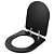 Assento Sanitário Poliester Soft Close Nexo Onix (Preto Fosco) para vaso Roca - Imagem 2