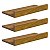 Kit 3 Prateleiras Porta Quadros 60 x 10cm Freijó Suporte Invisível - Imagem 1