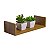Prateleira U 60 x 15cm Freijó Suporte Invisível - Imagem 1