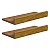 Kit 2 Prateleiras Porta Quadros 60 x 15cm Freijó Suporte Invisível - Imagem 2