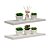 Kit 2 Prateleiras 50 x 15cm Branco Espessura 25mm Suporte Invisível - Imagem 1