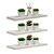 Kit 3 Prateleiras 50 x 20cm Branco Espessura 25mm Suporte Invisível - Imagem 1