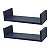 Kit 2 Prateleiras U 50 x 25cm azul Suporte Invisível - Imagem 2