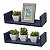 Kit 2 Prateleiras U 50 x 25cm azul Suporte Invisível - Imagem 1