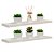 Kit 2 Prateleiras 80 x 15cm Branco Espessura 25mm Suporte Invisível - Imagem 1