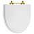 Assento Sanitário Studio Branco para vaso Incepa com Ferragem Dourada - Imagem 1
