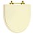 Assento Sanitário Studio Bone (Bege) para vaso Incepa com Ferragem Dourada - Imagem 1