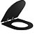 Assento Poliester Soft Close Carrara Preto Fosco para vaso Deca - Imagem 2