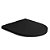 Assento Poliester Soft Close Carrara Preto Fosco para vaso Deca - Imagem 1