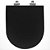 Assento Poliester Soft Close Carrara Preto Fosco para vaso Deca - Imagem 4