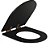 Assento Poliester Soft Close Carrara Preto Fosco Rose Gold para vaso Deca - Imagem 2