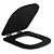 Assento Poliester Soft Close Piano Preto Fosco para vaso Deca - Imagem 2