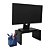 Base para Monitor Suporte de Mesa Madeira Preto - Imagem 1