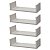 Kit 4 Prateleiras Nichos em U 70x20 MDF Branco com Suporte Flutuante Invisível - Imagem 2