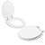 Tampa Vaso Sanitário Poliester Acrilico Fiori Branco para bacia Fiori - Imagem 2
