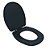 Tampa de Vaso Assento Sanitário Almofadado Astra Aspen Preto para bacia Deca - Imagem 2