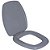 Tampa de Vaso Assento Sanitário Almofadado Astra Thema Cinza Claro para bacia Incepa - Imagem 2