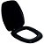 Tampa de Vaso Assento Sanitário Almofadado Astra Thema Preto para bacia Incepa - Imagem 2
