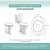 Tampa Vaso Sanitário Madeira Laqueada Oval Convencional Universal Branco para bacia Todas as Marcas - Imagem 3