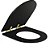 Assento Poliester Soft Close Carrara Preto Fosco para vaso Deca com Ferragem Dourada - Imagem 2