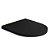 Assento Poliester Soft Close Carrara Preto Fosco para vaso Deca com Ferragem Dourada - Imagem 1