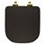 Assento Poliester Soft Close Piano Marrom Fosco para vaso Deca com Ferragem Dourada - Imagem 6