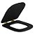 Assento Poliester Soft Close Piano Preto Fosco para vaso Deca com Ferragem Dourada - Imagem 2