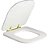 Assento Sanitário Poliéster Antibacteriano Piano Branco para vaso Deca com Ferragem Dourada - Imagem 2