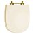 Assento Sanitário Sabatini Areia para vaso Icasa com Ferragem Dourada - Imagem 1