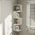 Prateleira de Canto Lyra 4 Nichos Decorativos Branco para Sala Quarto Livros - Imagem 2