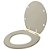 Assento Sanitário Convencional Oval Bege Saara para vaso Deca com Ferragem Dourada - Imagem 2