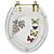 Assento Sanitário Poliester Oval Transparente Decorado Borboletas Com Ferragem Dourada - Imagem 1